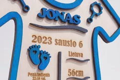 Baby birth stats, metrica, announcement, laser cut svg file Product Image 4