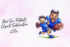 Dad Son Sports Clipart Sublimation PNG Product Image 1