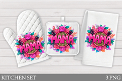 Mother's Day Oven Mitt Design. Mother's Day Kitchen Towel Product Image 1