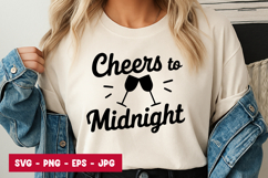 Cheers to Midnight SVG PNG Product Image 1