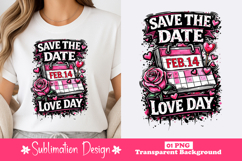Save the Date Love Clipart PNG Product Image 1