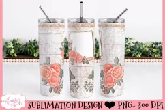 Floral photo tumbler template for sublimation Product Image 3
