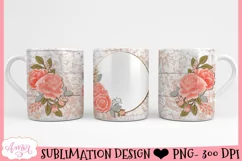Floral Picture mug wrap for sublimation |PNG for custom mugs Product Image 2