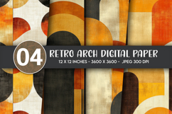 Retro Arch Digital Paper Product Image 1