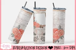 Floral photo tumbler template for sublimation Product Image 2