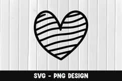 Heart doodle svg, heart doodle silhouette png Product Image 1