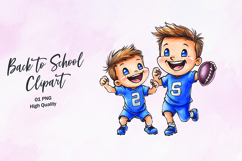 Dad Son Football Hug Clipart Sublimation PNG Product Image 1