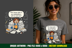 Tired Professor PNG Sublimation School Graphic Product Image 1