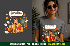 Funny Teacher PNG Sublimation Academic Clipart Product Image 1