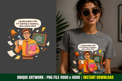 Tired Professor PNG Sublimation School Graphic Product Image 1