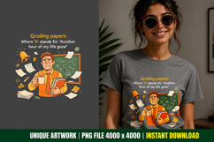 School Instructor PNG Sublimation Grading Art Product Image 1