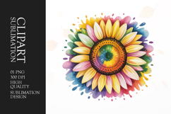 Bright Sunflower Clipart PNG Product Image 1