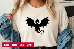 Dragon Silhouette SVG PNG Product Image 1
