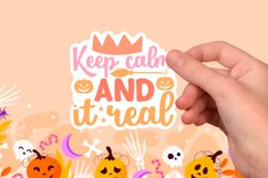 Halloween sticker Svg Design,Halloween Quotes Spooky Hallowe Product Image 1