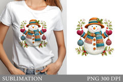 Snowman Sublimation. Snowman T-Shirt Sublimation Product Image 1