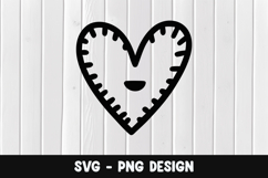 Heart doodle svg, heart doodle silhouette png Product Image 1