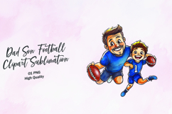 Dad Son Game Clipart Sublimation PNG Product Image 1