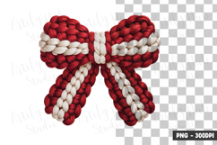 Classic Knit Bow Clipart PNG Product Image 1