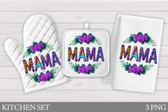 Mother's Day Kitchen Set. Mother's Day Kitchen Towel Design Product Image 1