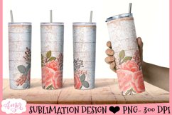 Floral tumbler wrap PNG for sublimation designs BUNDLE Product Image 7