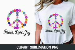 Peace love joy floral clipart sublimation png Product Image 1
