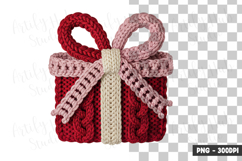 Knit Wrapped Gift Clipart PNG Product Image 1