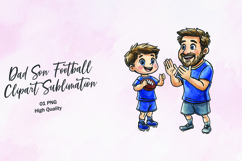 Dad Son Standing Clipart Sublimation PNG Product Image 1