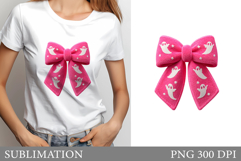 Halloween Bow Sublimation. Halloween Bow T-Shirt Design Product Image 1