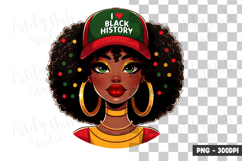 Black History Woman Portrait Clipart PNG Product Image 1