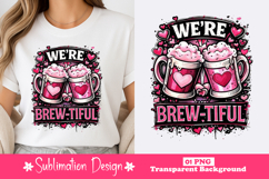 Brewtiful Love Valentine Clipart PNG Product Image 1