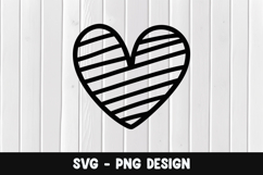 Heart doodle svg, heart doodle silhouette png Product Image 1