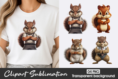 Cute Woodland Animals Clipart PNG Product Image 1