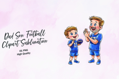 Dad Son Talking Clipart Sublimation PNG Product Image 1