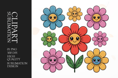 Flower Group Clipart PNG Product Image 1