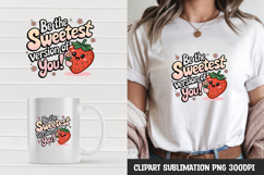 Cute kawaii strawberry clipart sublimation png| t-shirt Product Image 1