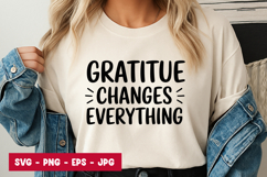 Gratitude Changes Everything SVG PNG Product Image 1