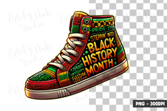 Black History Sneakers Clipart PNG Product Image 1