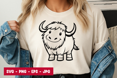 Cute Yak SVG PNG Product Image 1