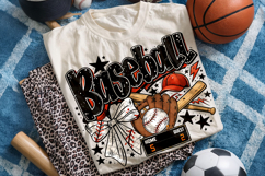 Retro Baseball PNG, Baseball Mama PNG, Baseball Game Day PNG Product Image 1