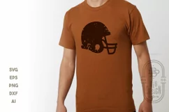 Distressed Football Helmet SVG - Football Svg Product Image 2