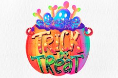 Trick or treat png clipart| Halloween pumpking sublimation Product Image 1