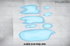 Set of water isolated on a white background, SVG Vector Product Image 1