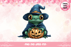Cartoon Frog Wizard Design Product Image 1