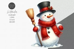 Snowman clipart, Christmas clipart, Winter clipart Product Image 1