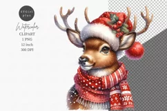 Reindeer clipart, Watercolor clipart, Animals clipart Product Image 1