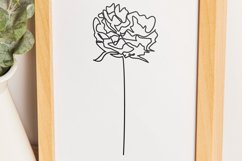 Floral Line Art Digital Print Frame not include Product Image 1