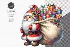 Gnome Santa clipart, Gnome clipart, Christmas clipart, Product Image 1