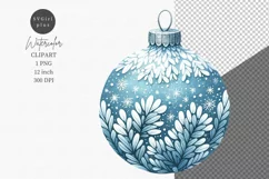 Christmas bauble clipart, Christmas clipart, Watercolor Product Image 1