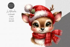 Reindeer clipart, Christmas clipart, Winter clipart Product Image 1