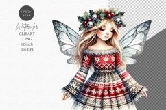Fairy clipart, Christmas clipart, Watercolor clipart Product Image 1